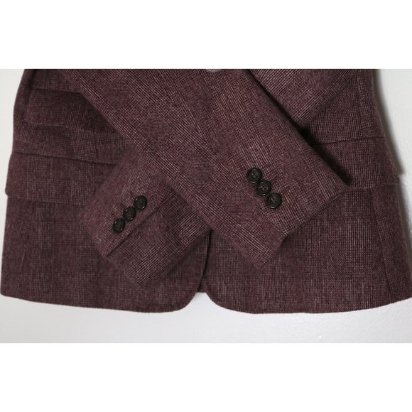 MaxMara sz 8 Wool Angora Blazer Dusty Rose Bugundy Jacket Sport Coat - Picture 3 of 8